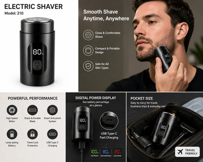 Digital Display Pocket Shaver