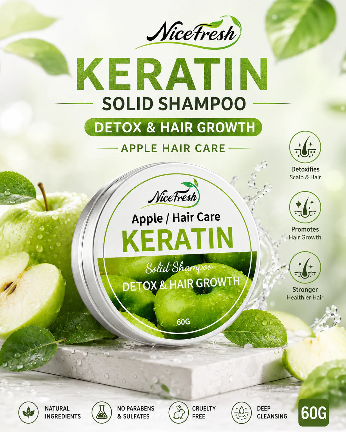 NiceFresh Keratin Shampoo Bar